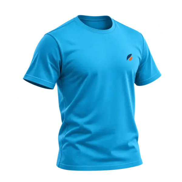 T-shirt corporativa cyan